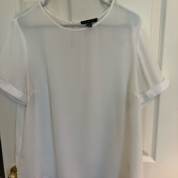 White Short Sleeve Blouse EUC - Picture 1 of 5